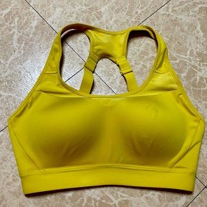 Yellow gym shark bra